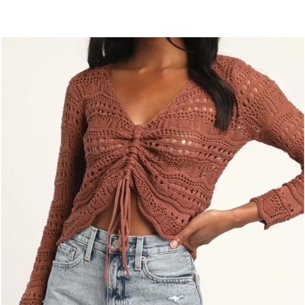 Lulus Only Yours Crochet Top